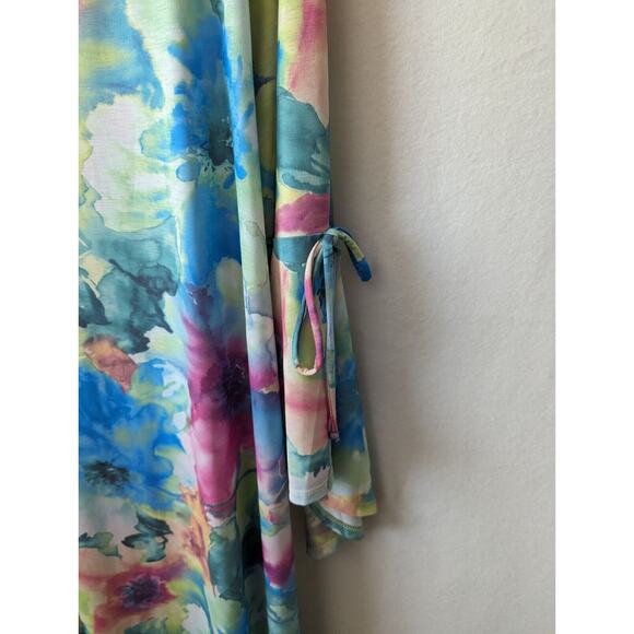 Sew In Love Watercolor Floral Print Dress Stretchy Long Sleeve Wmns 3X worn Once - Picture 9 of 9